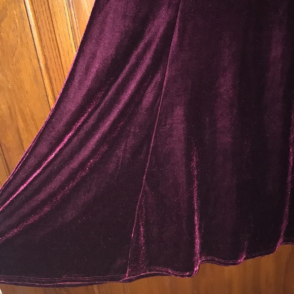 Red plum Velvet Mini Dress Half Sleeve size XXL - Picture 3 of 11